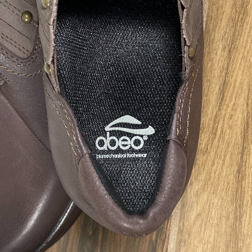 Abeo Carina Womens Sz 7 Shoes Brown Leather Slip Resistant Comfort Slip Ons - Picture 10 of 14